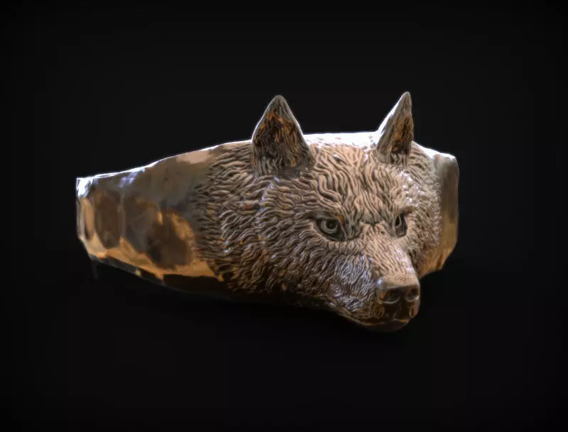 Ring Spirit of Wolf 3D print model_0