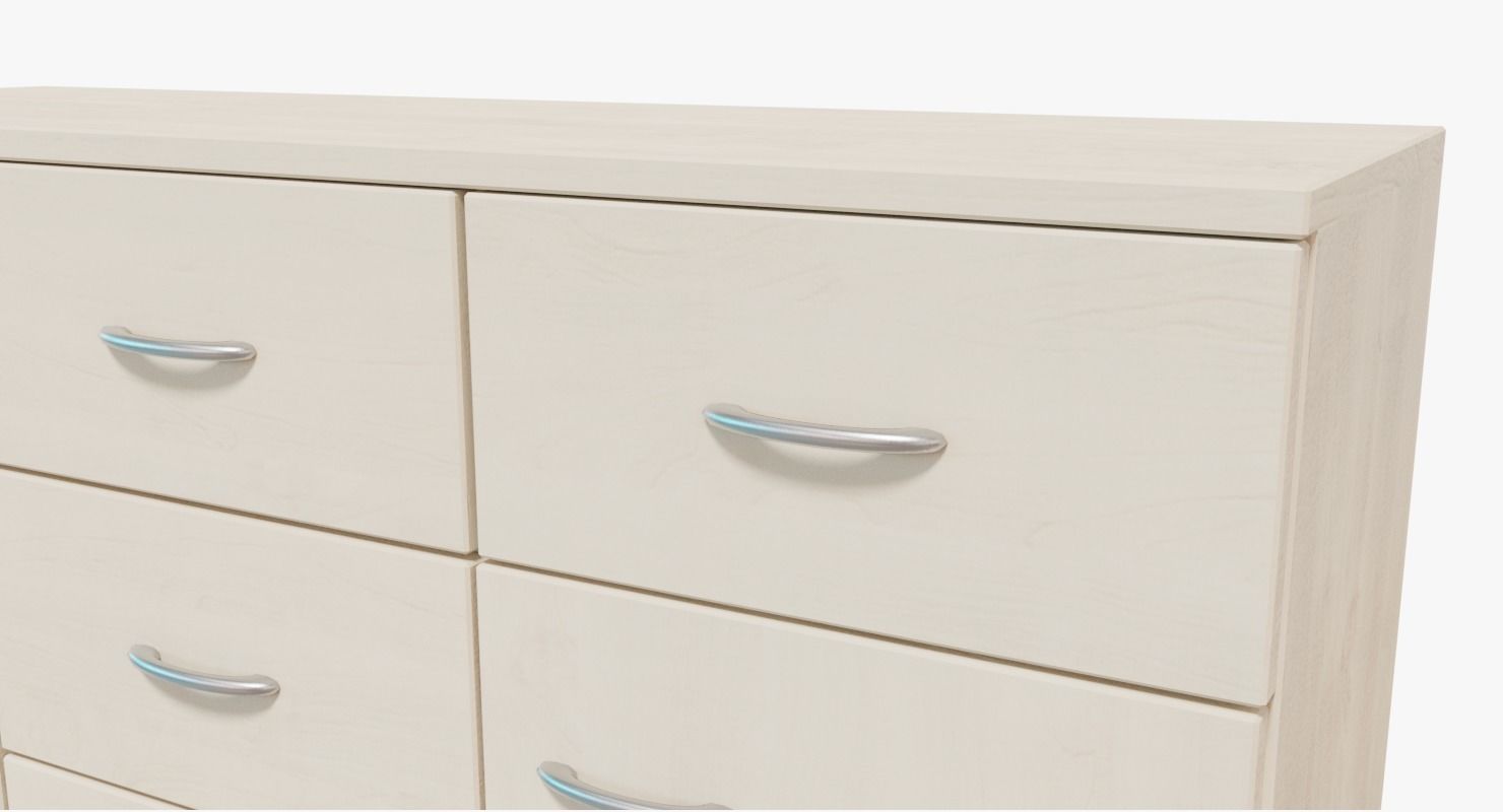 Commode three sideboards Low-poly 3D model_3