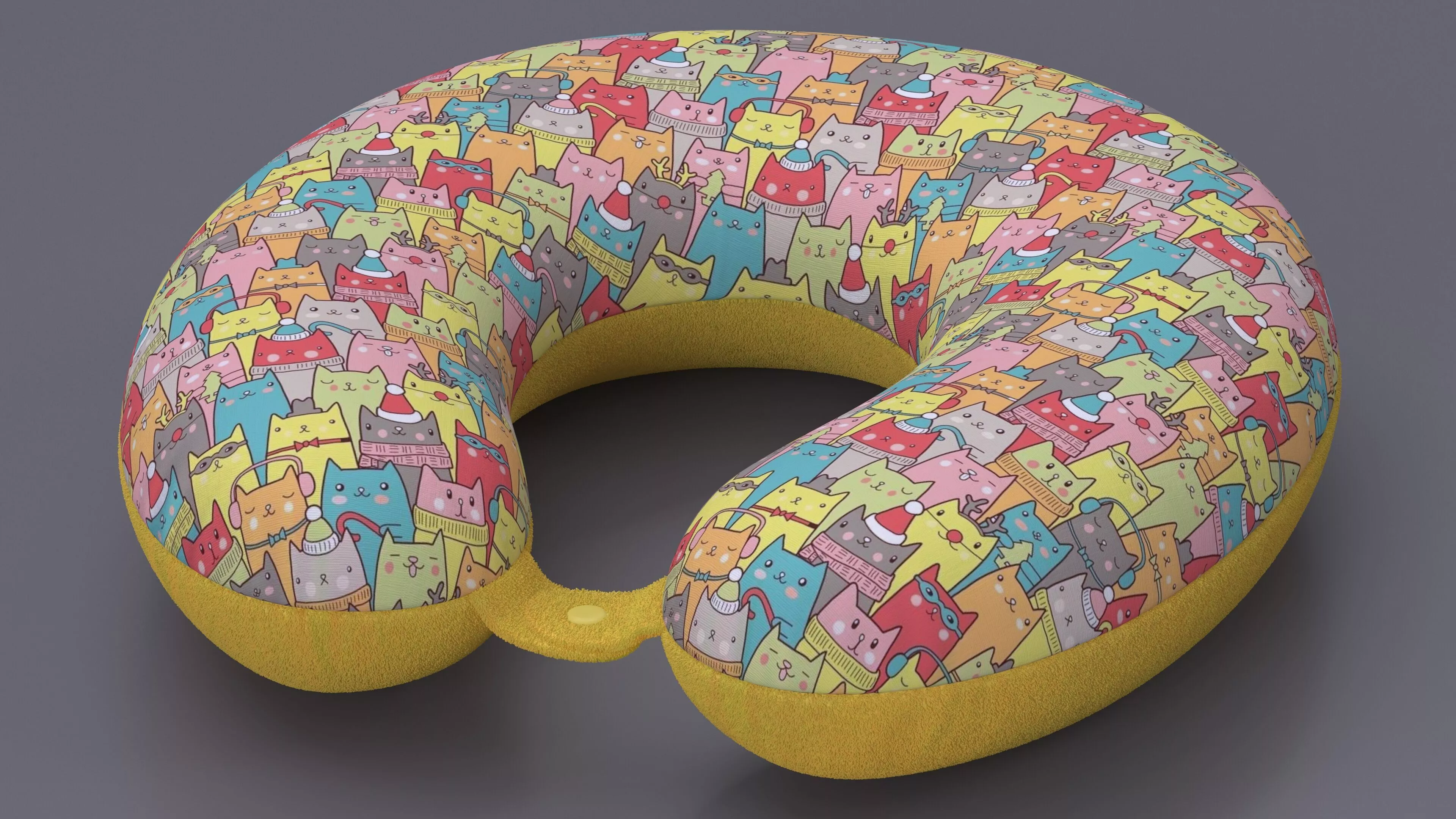 Travel Neck Pillow U Shape 3D model