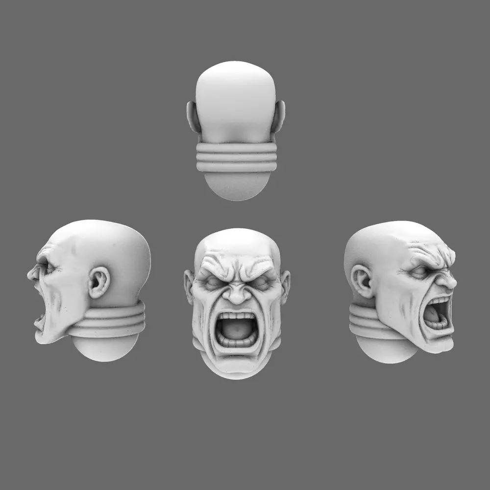 Space Knight Exposed Bald Heads 3D print model