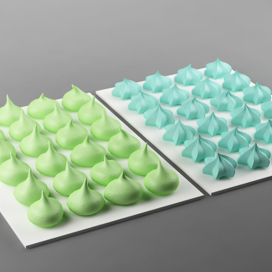 Cake 16 meringues 3D model_1