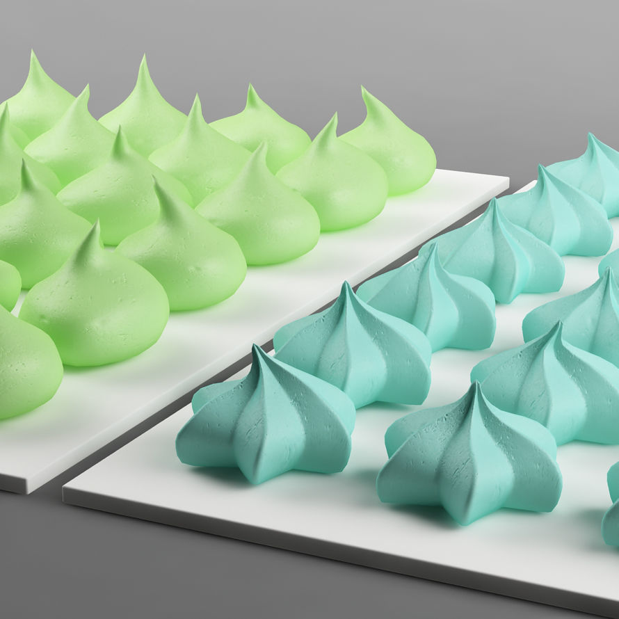 Cake 16 meringues 3D model_3
