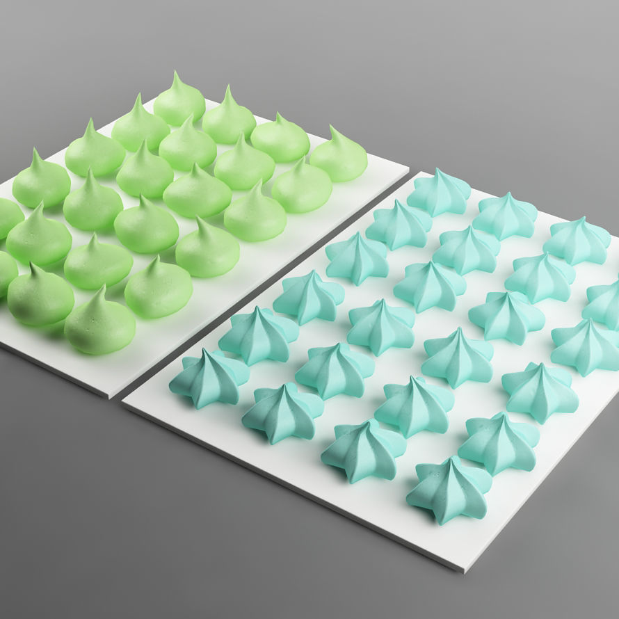 Cake 16 meringues 3D model_2