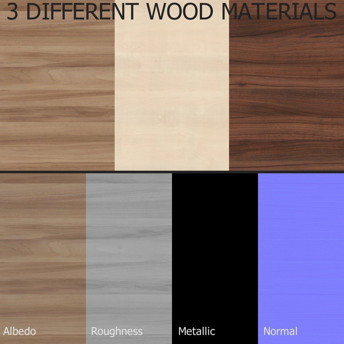 Commode wooden cabinet with drawers and doors Low-poly 3D model_6