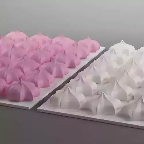 Cake 17 meringues 3D model