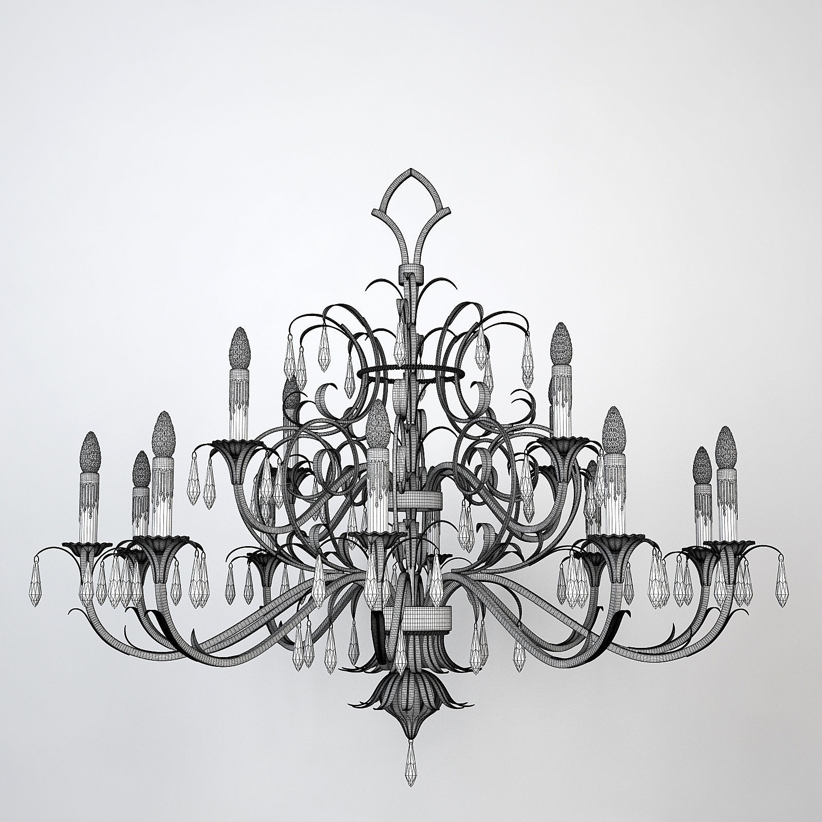 Fine Art Lamps Chandelier 3D model_1