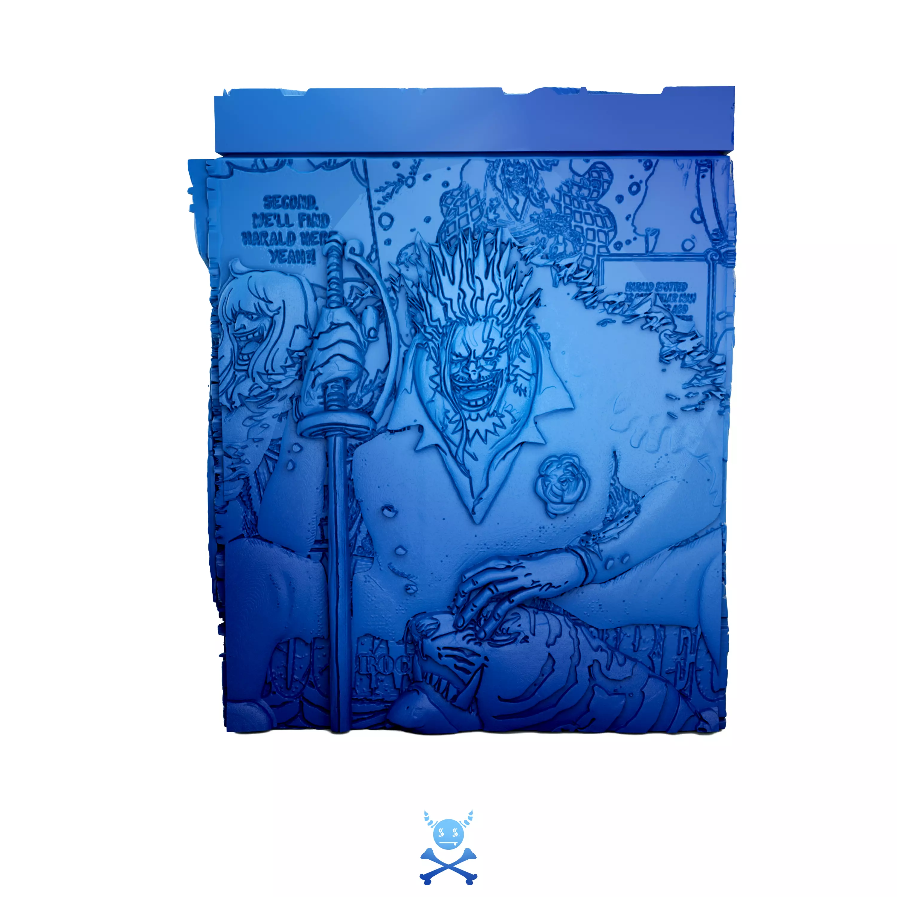 OPTCG ROCKS D XEBEC OP17 DECKBOX EASY PRINT 3D model 3D printable