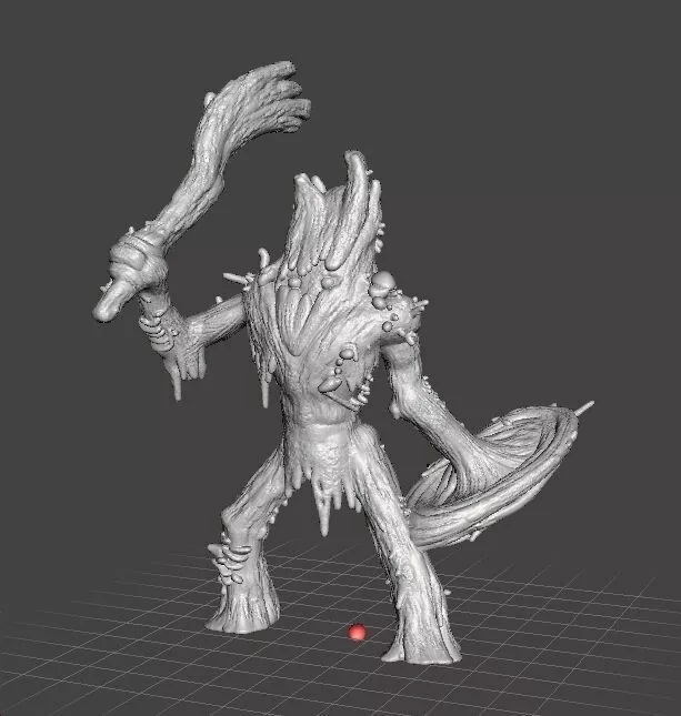 WOOD WOAD WARRIOR MINIATURE MODEL FOR FANTASY GAMES RPG AND DND 3D print model