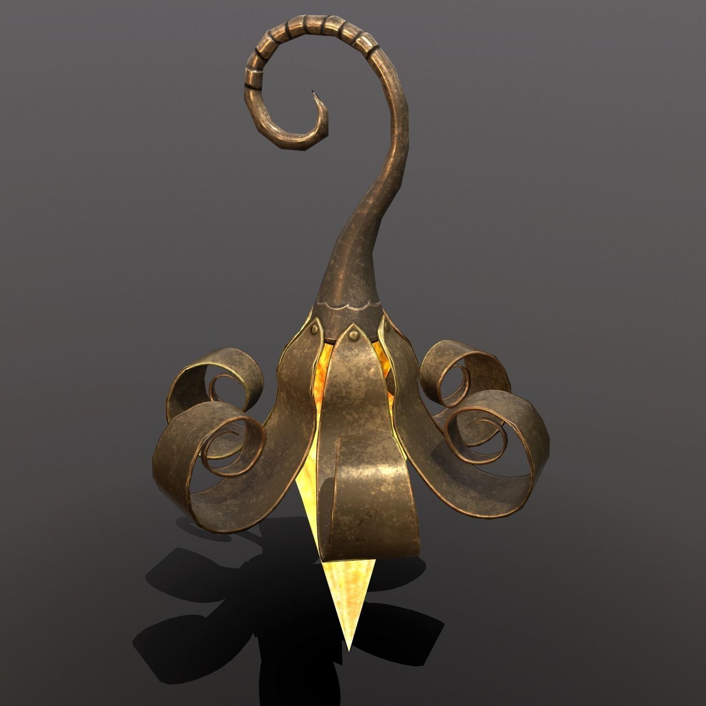 hanging lamp Free low-poly 3D model_0