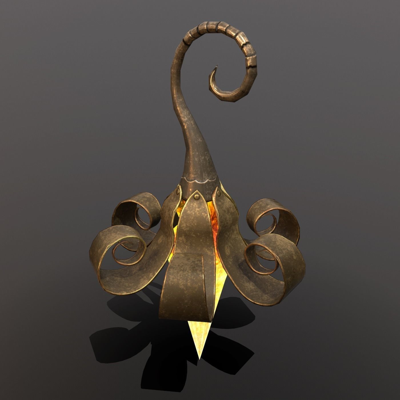 hanging lamp Free low-poly 3D model_2