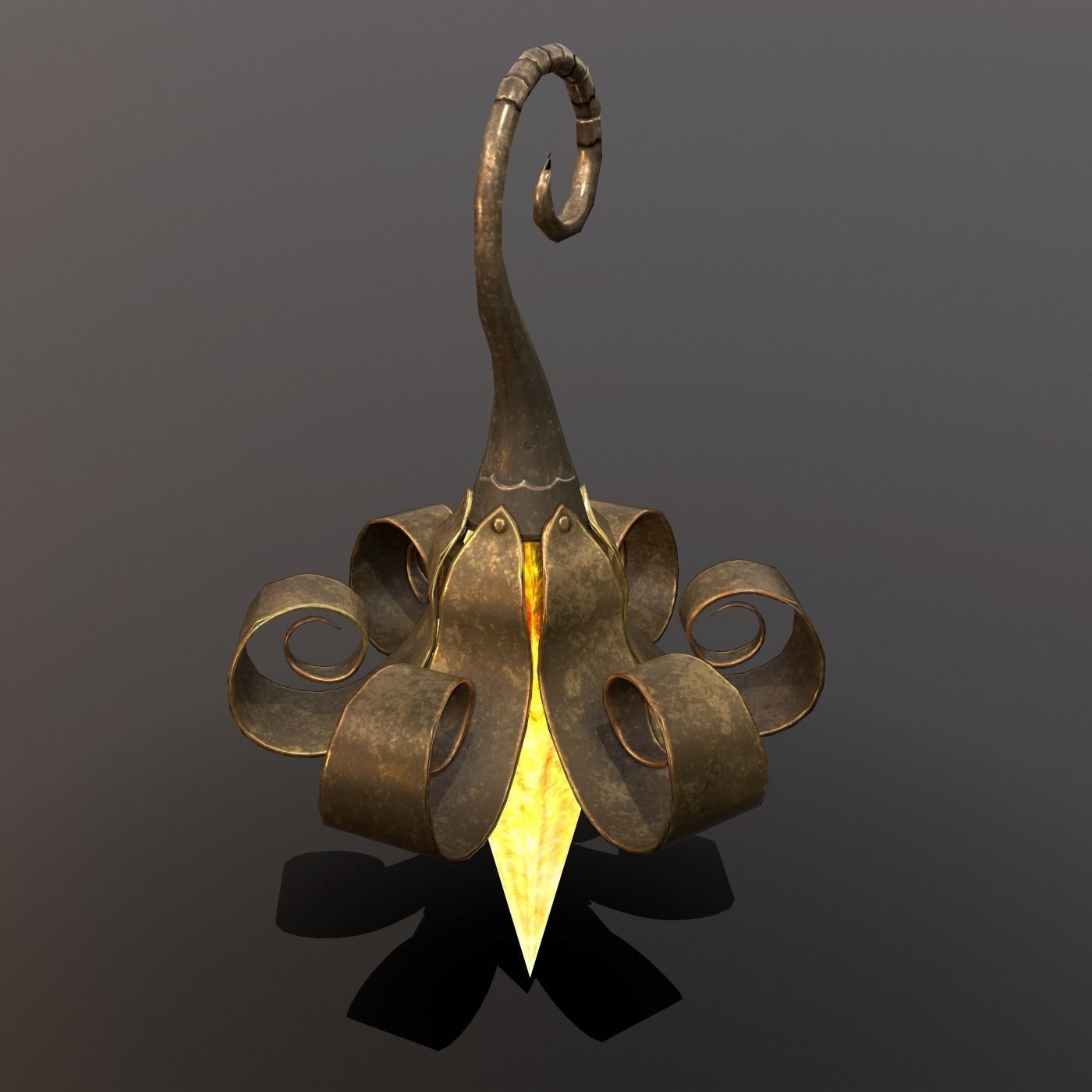 hanging lamp Free low-poly 3D model_1