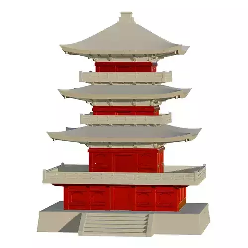 JAPANESE DOJO  DETAILED 3D PROJECT  STL  BLENDER