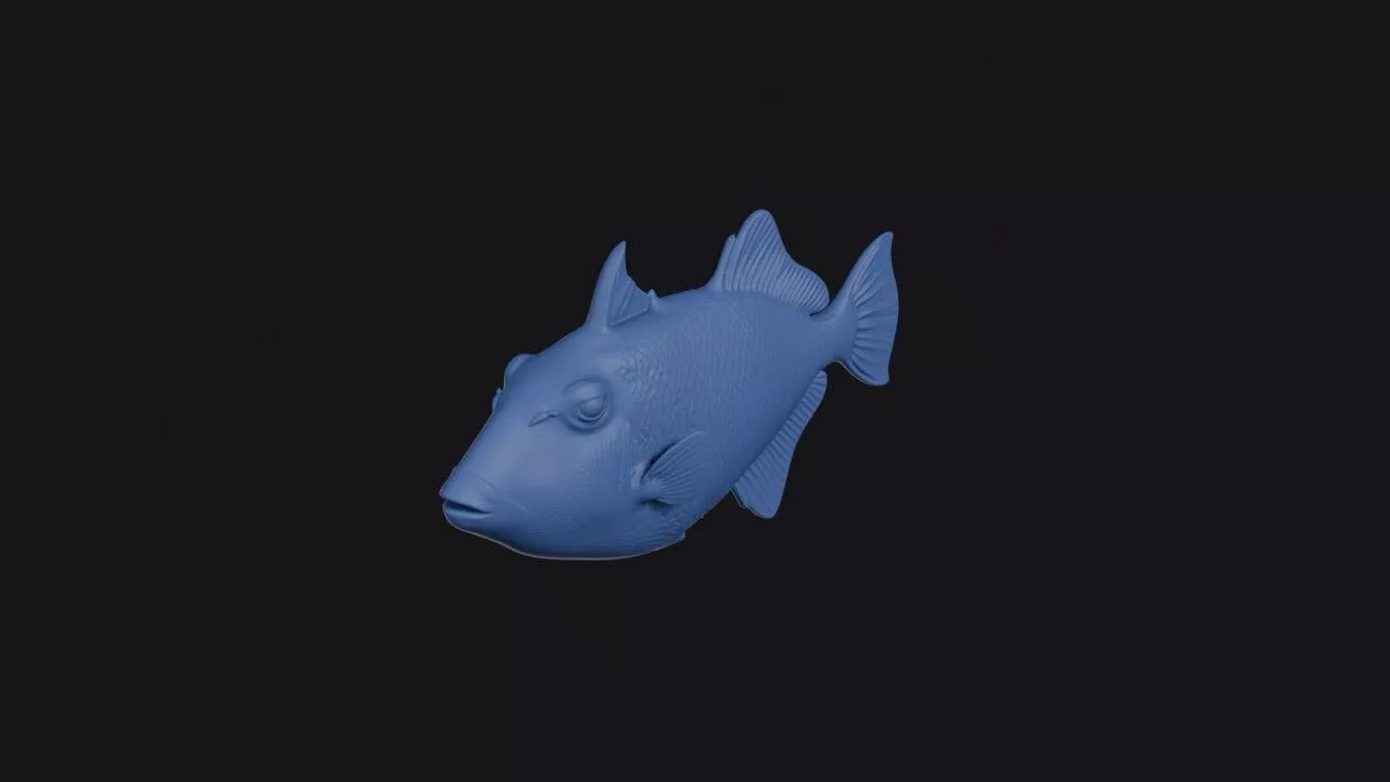 Pinktail Triggerfish 3D print model