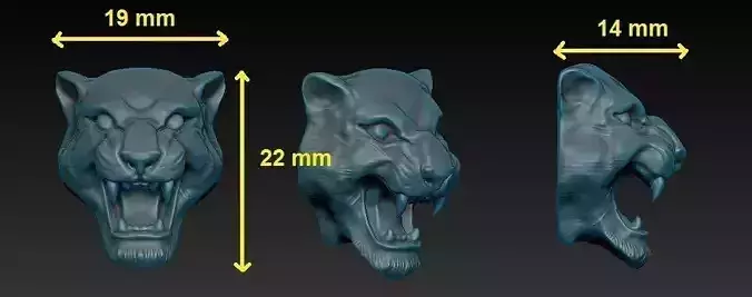 panther head  3D print model