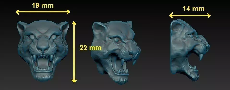 panther head  3D print model_0