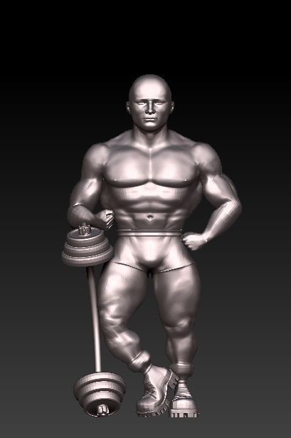 bodybuilder 3D print model_5