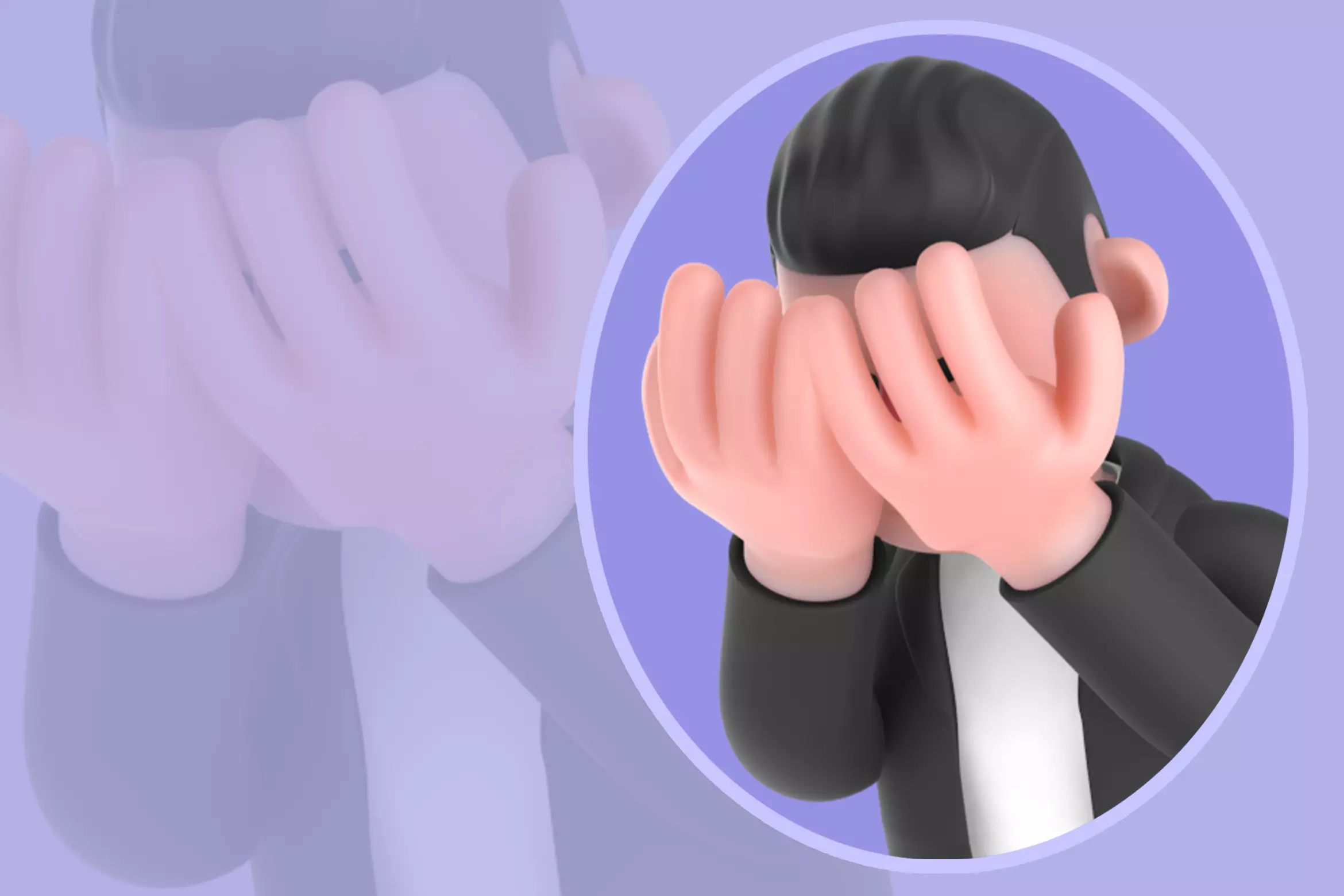 Stylized 3D Musician Character - Cartoon Artist Covering Face 3D model