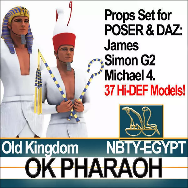 Ancient Egypt Pharaoh Props Poser Daz 3D model_0