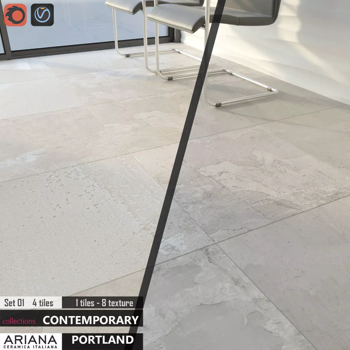 ARIANA PORTLAND Set 01 3D model_0