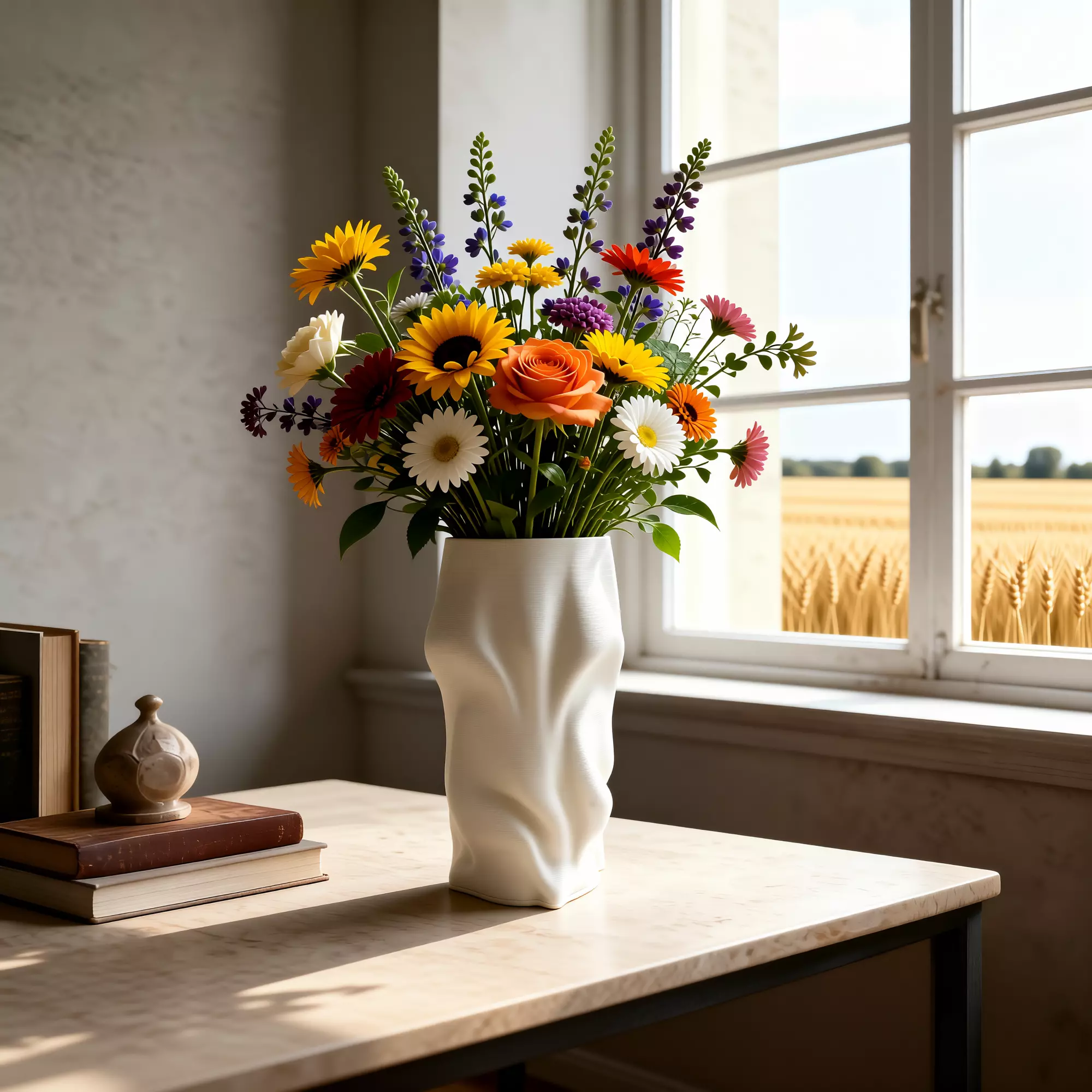 202608080003 Ceramic Vase - Modern 40cm Floor Vase - 3D Model 3D print model
