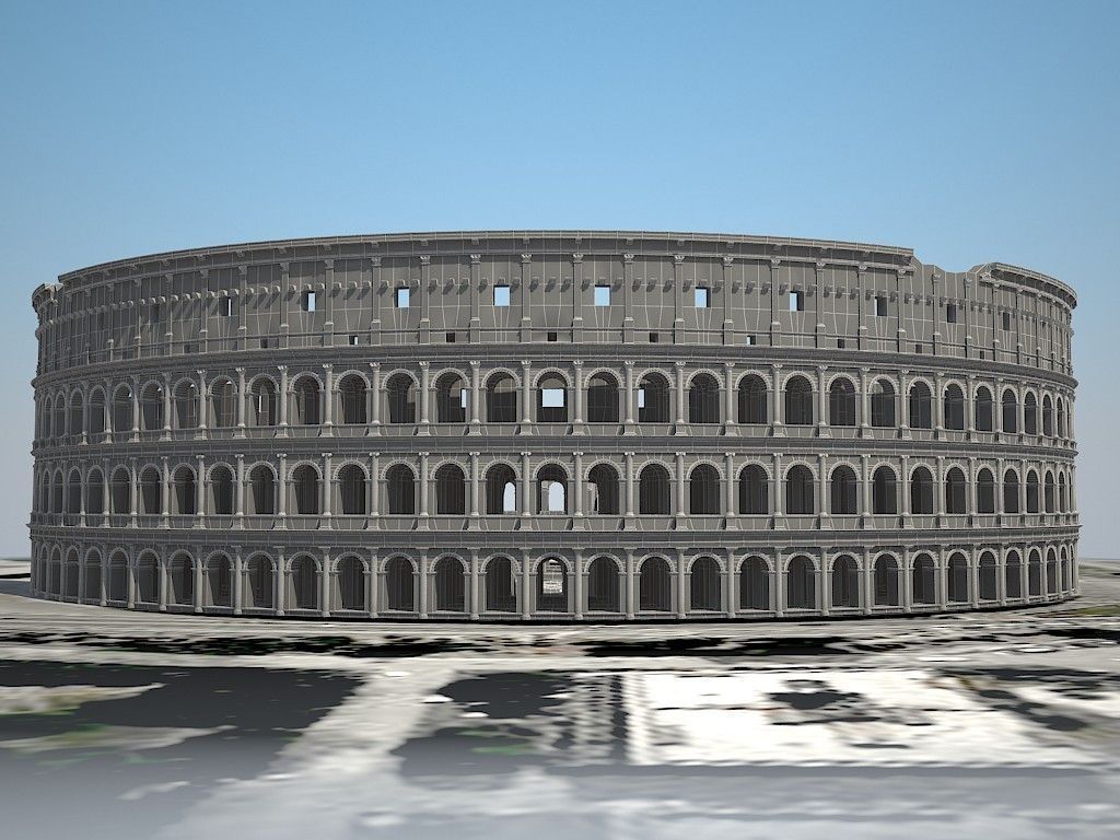 Roman Colosseum Ruins 3D model_13