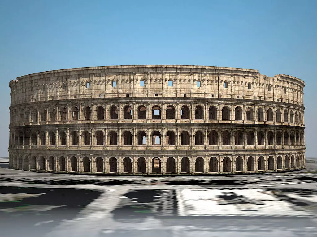 Roman Colosseum Ruins 3D model_0