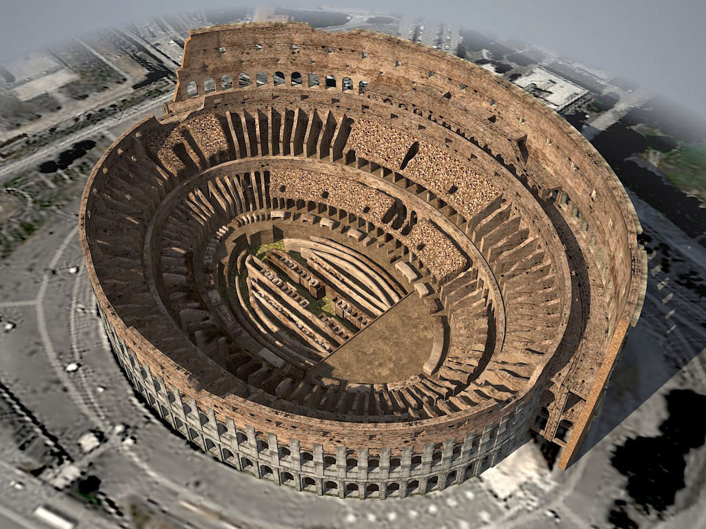 Roman Colosseum Ruins 3D model_4