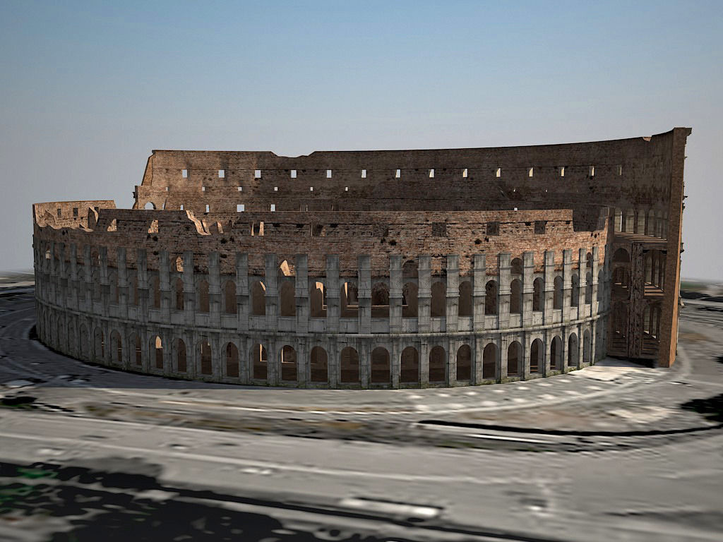 Roman Colosseum Ruins 3D model_6