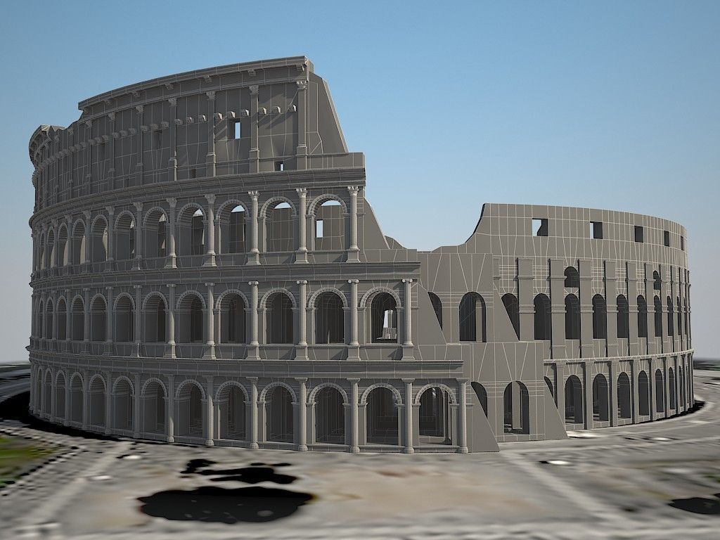Roman Colosseum Ruins 3D model_11