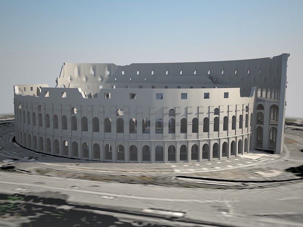 Roman Colosseum Ruins 3D model_10