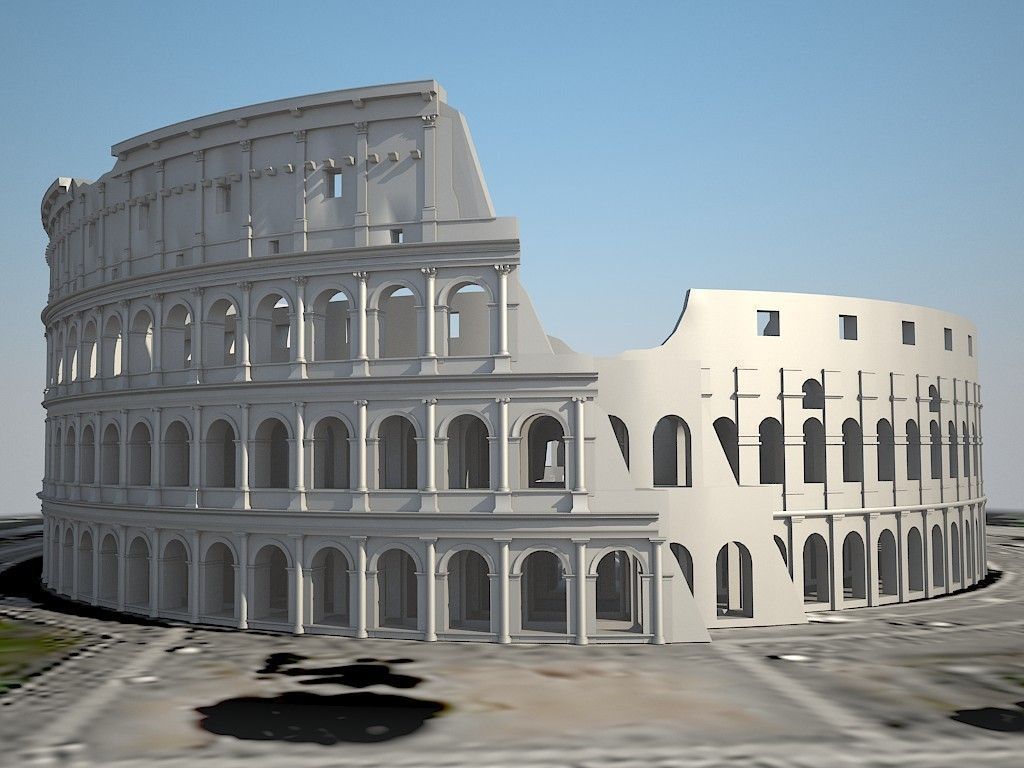 Roman Colosseum Ruins 3D model_8