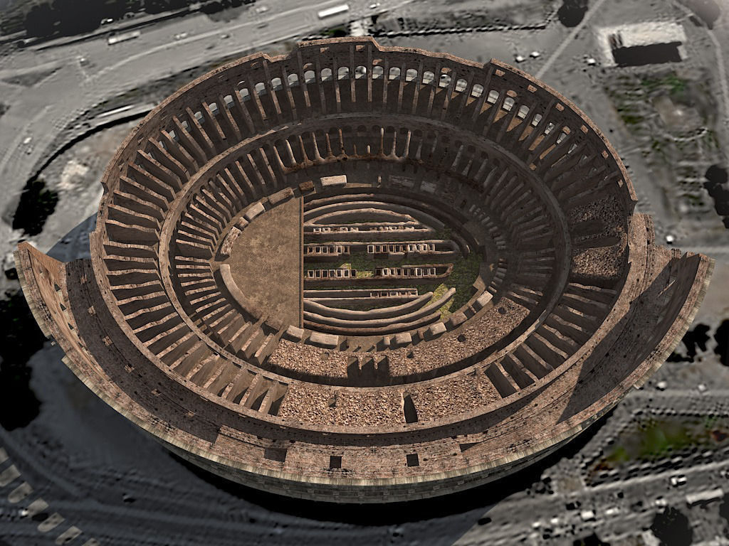 Roman Colosseum Ruins 3D model_5