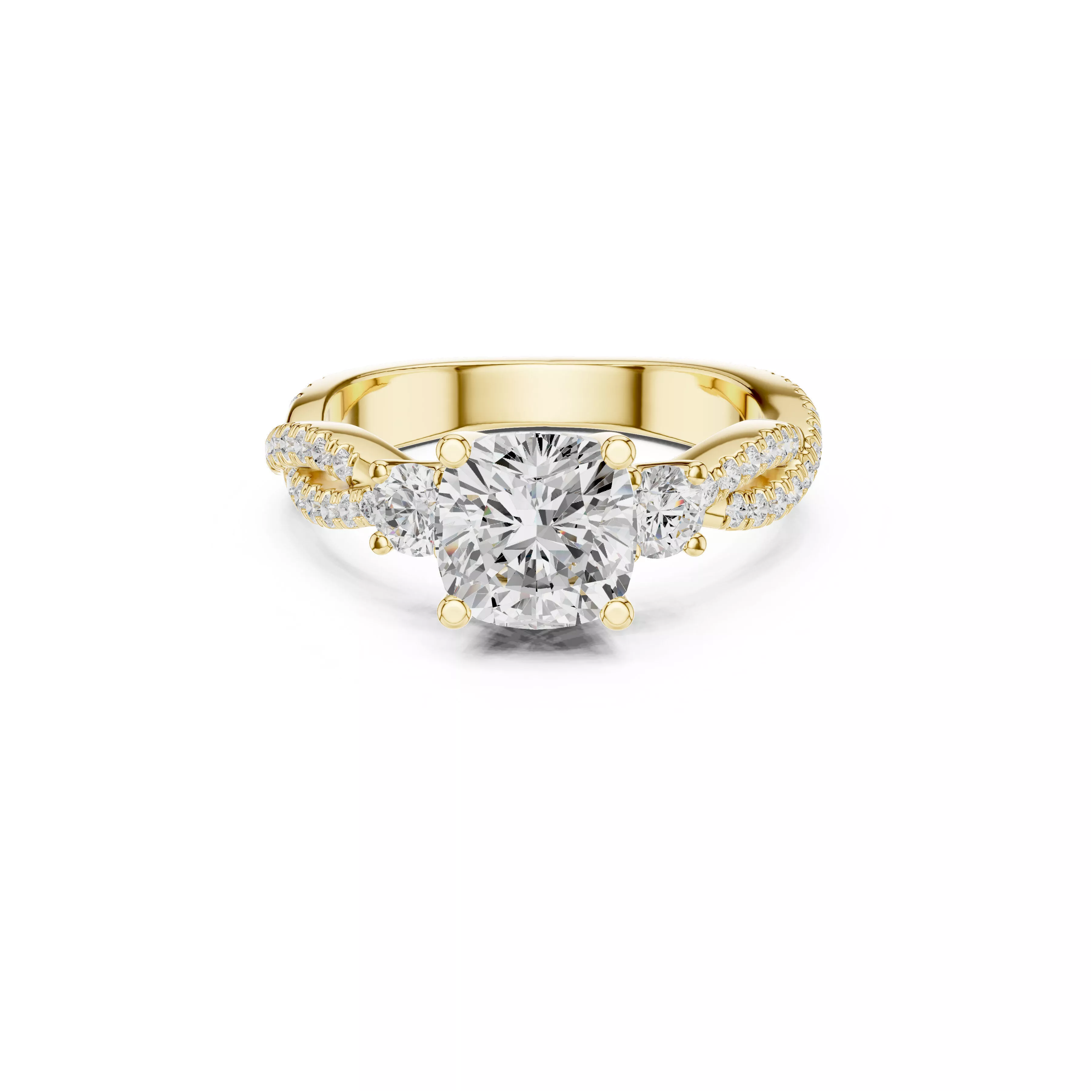 Luxury Diamond Ring Jewelry CAD 3DM STL M-1033 3D print model