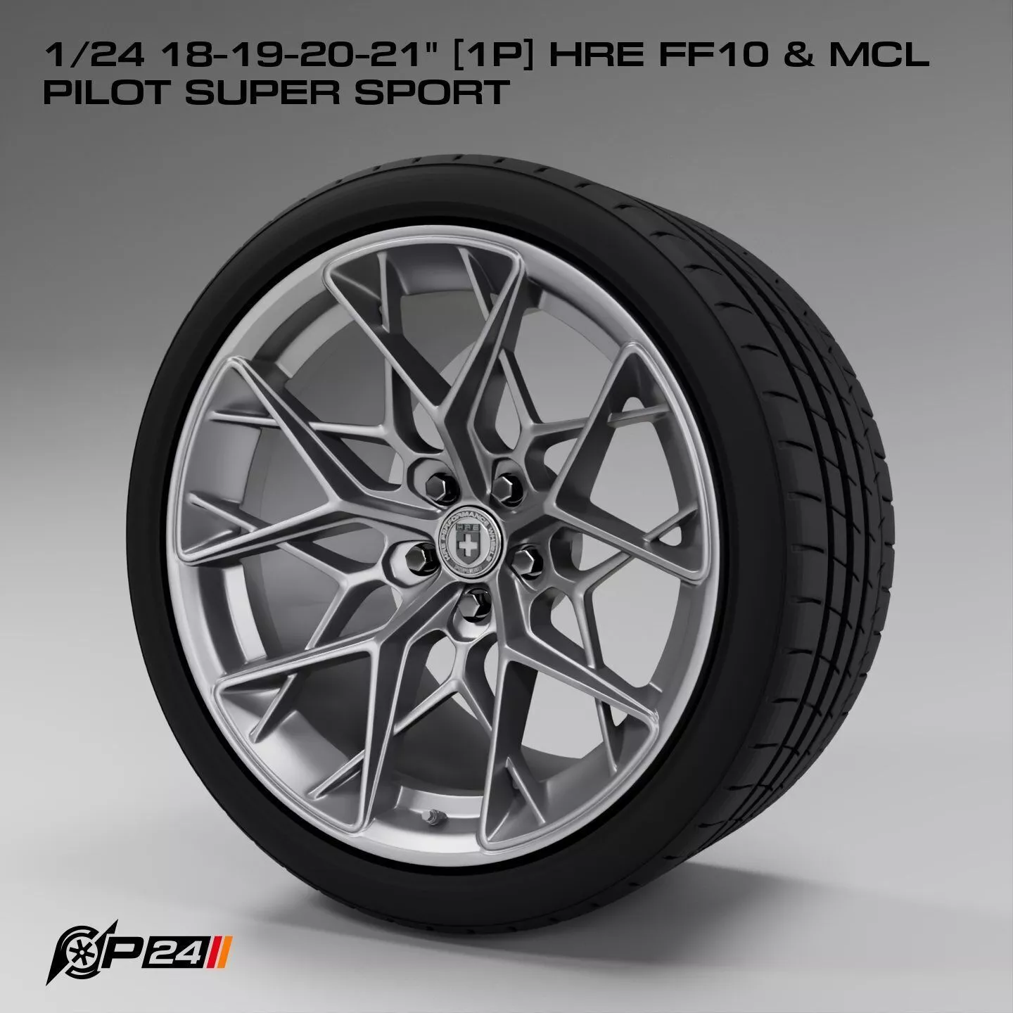 1-24th 18-19-20-21 inches 1P HRE FF10 and MCL Pilot Super Sport 3D print model