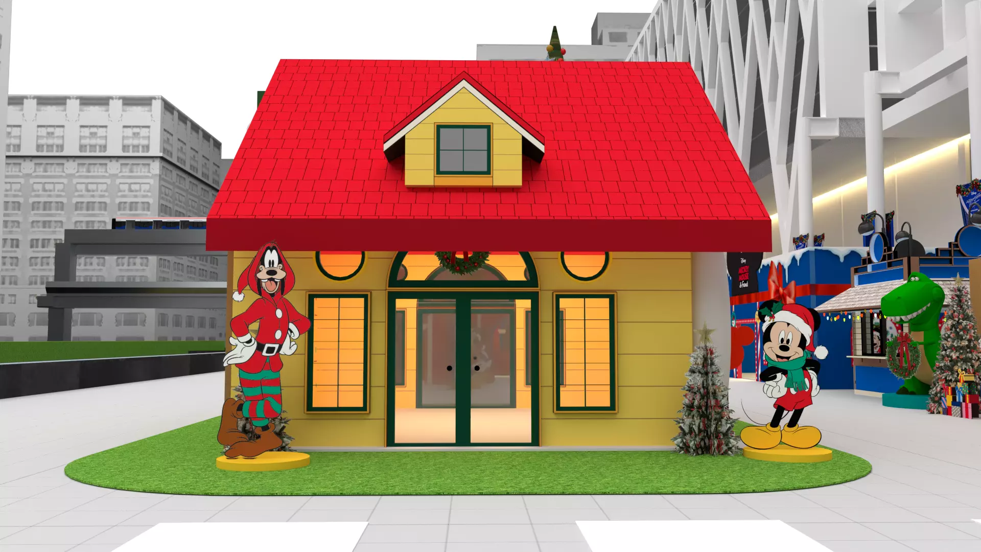 Disney Mickey Mouse Christmas House 3D model