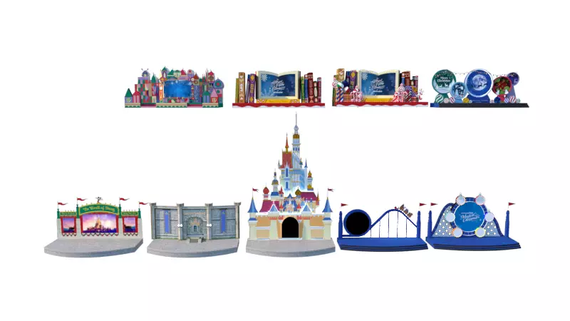 Magical Disney Christmas Event Stage Display Set 3D model