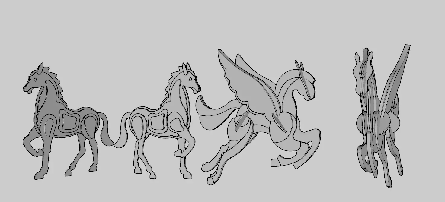 3D Horse Pegasus File Free 3D print model