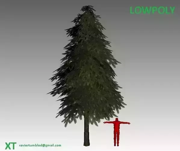 Lowpoly pine tree