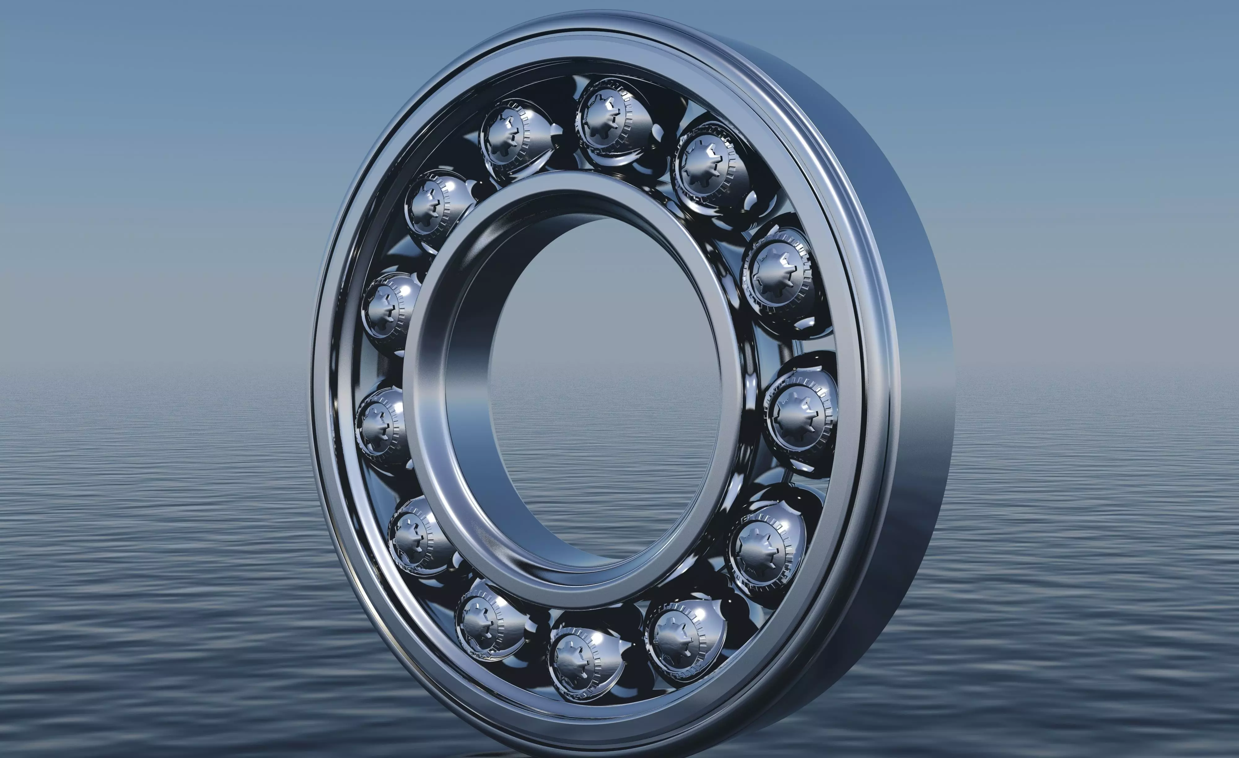 bearings ball bearing on water 3D print model