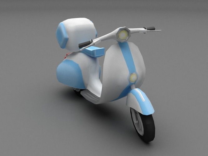 Scooter vespa Low-poly 3D model