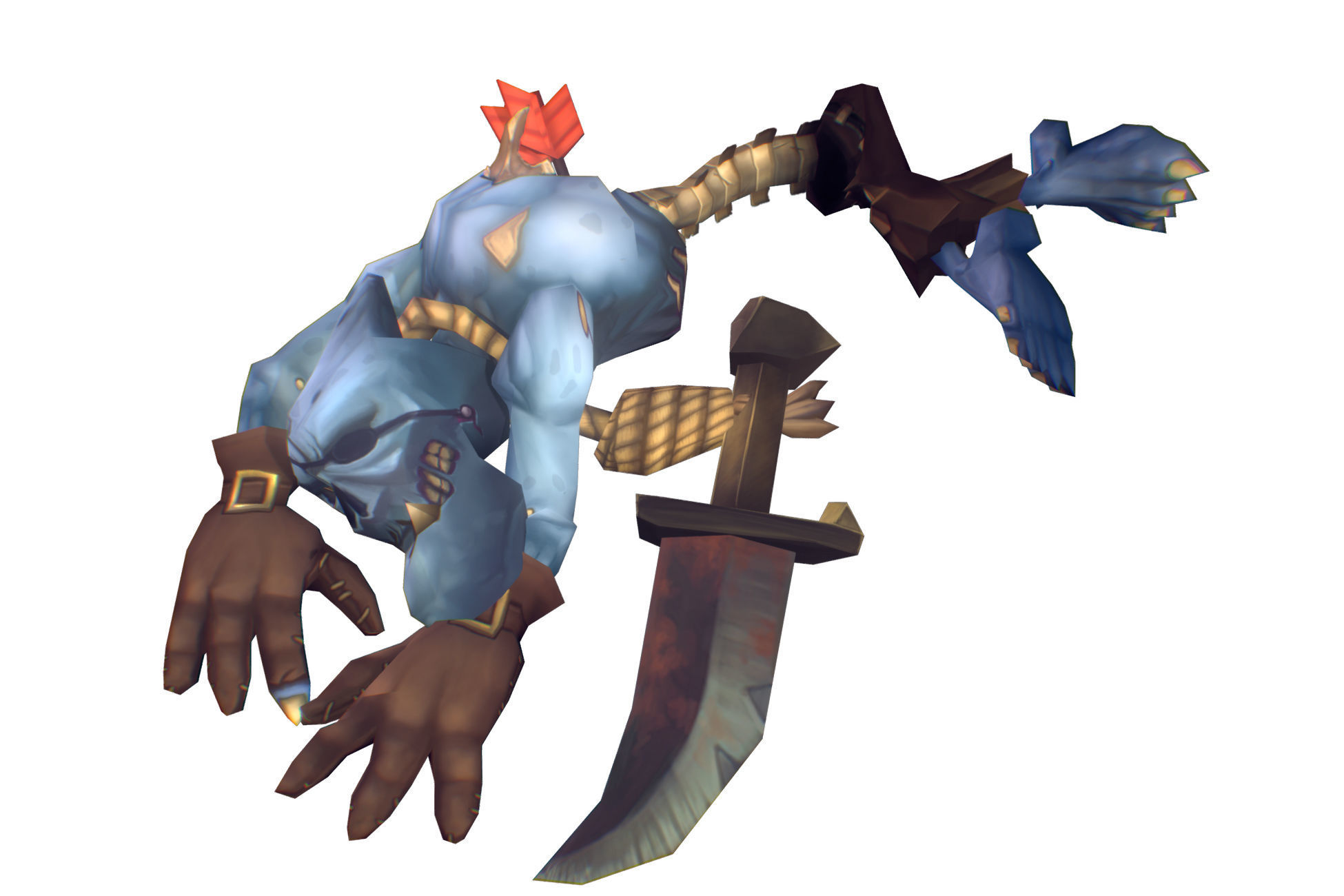 Zombie Crew Bundle  - Low Poly Hand Painted Low-poly 3D model_17