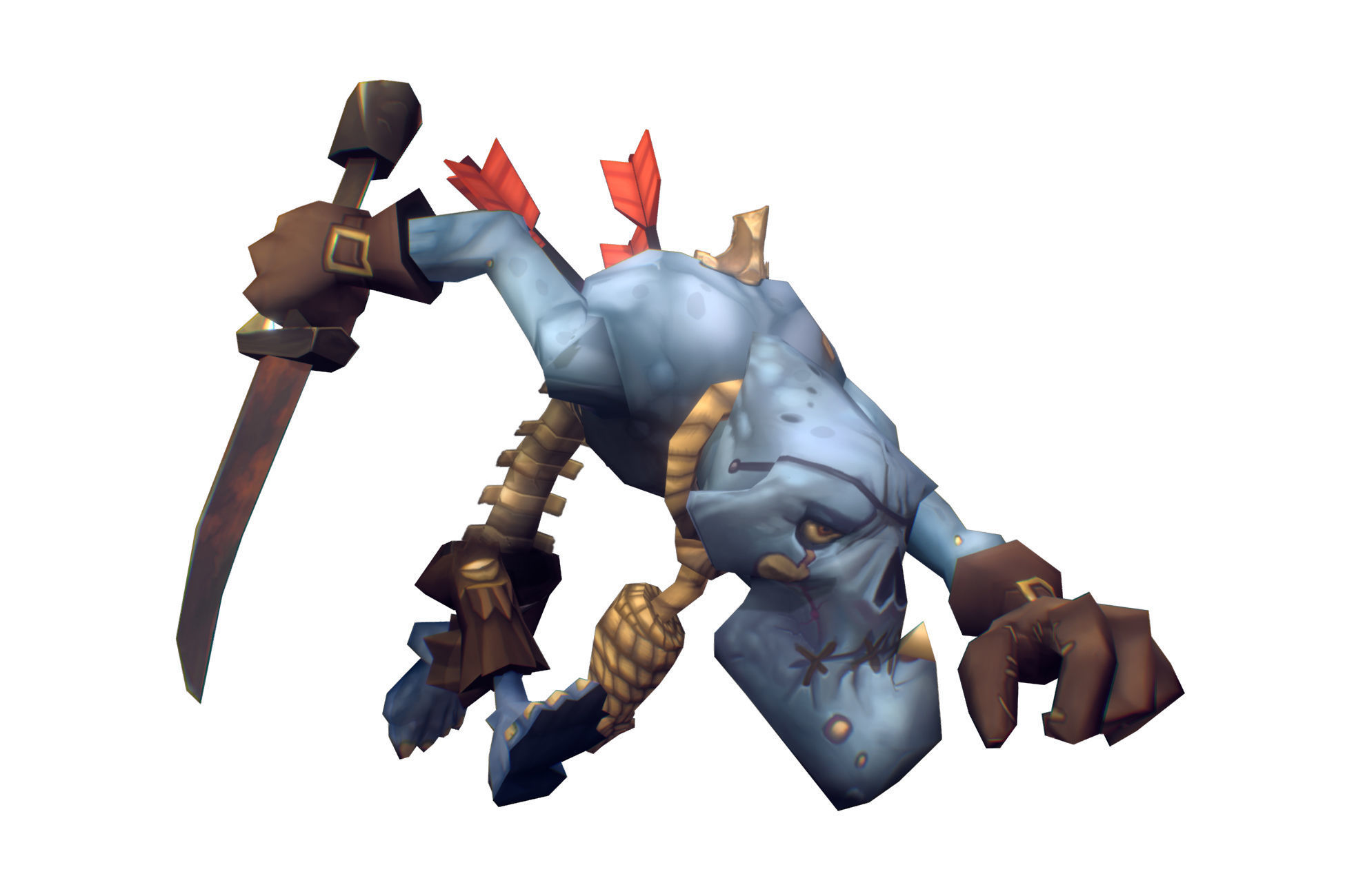 Zombie Crew Bundle  - Low Poly Hand Painted Low-poly 3D model_18