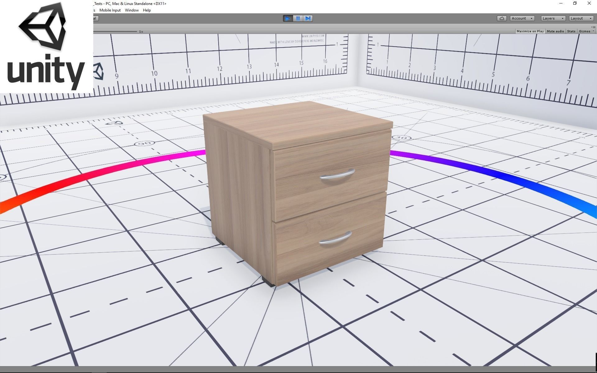 Nightstand bedside table with two drawers Free low-poly 3D model_7