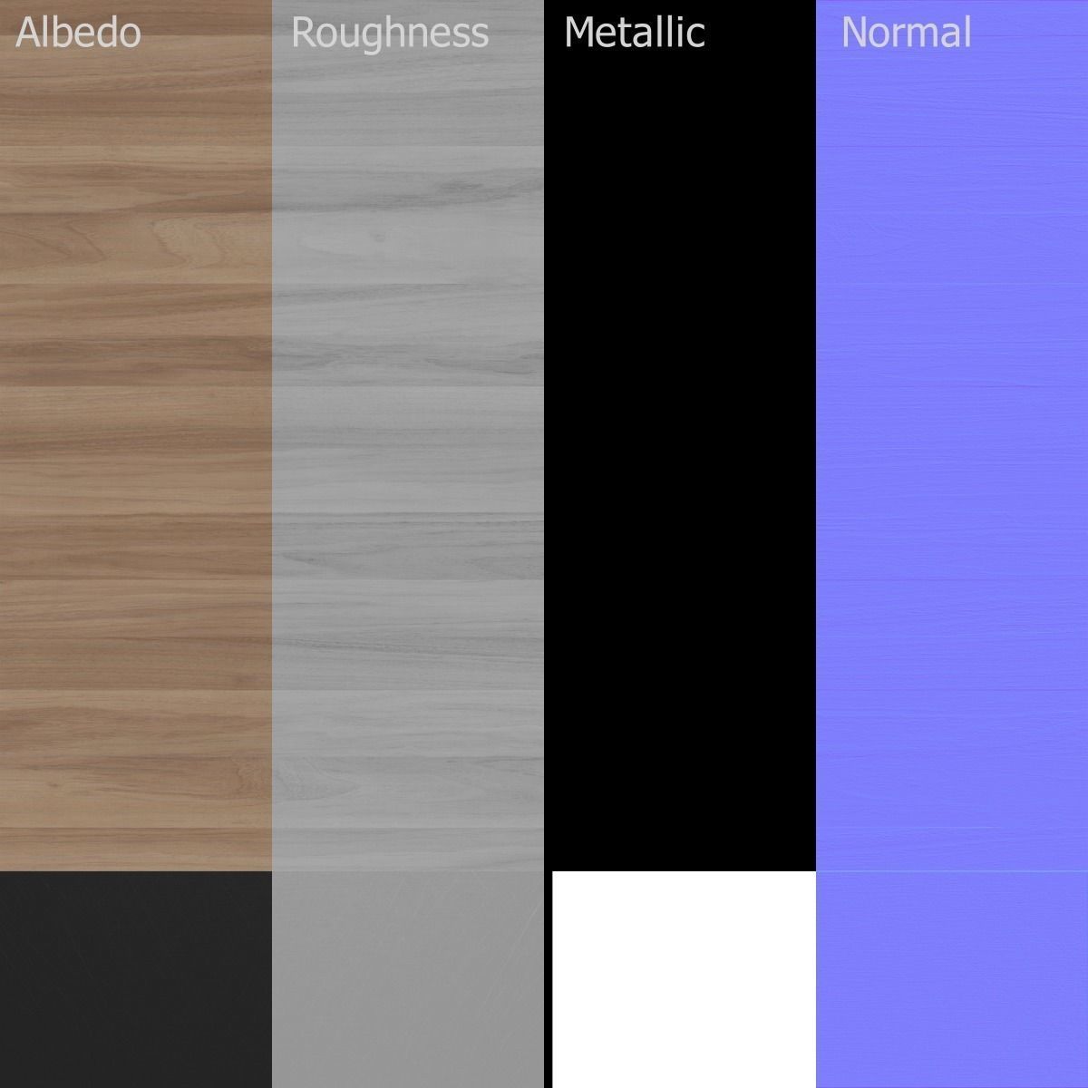 Nightstand bedside table with two drawers Free low-poly 3D model_6