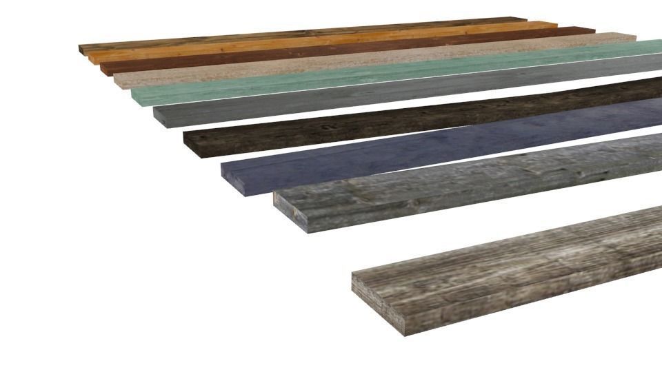 Set of boards Free low-poly 3D model_5