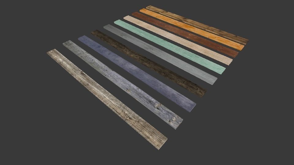 Set of boards Free low-poly 3D model_10