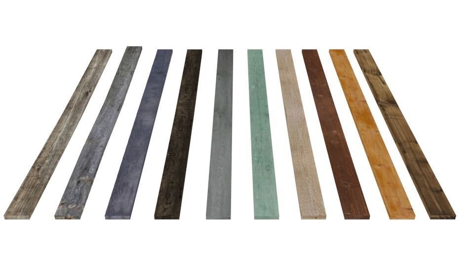 Set of boards Free low-poly 3D model_4