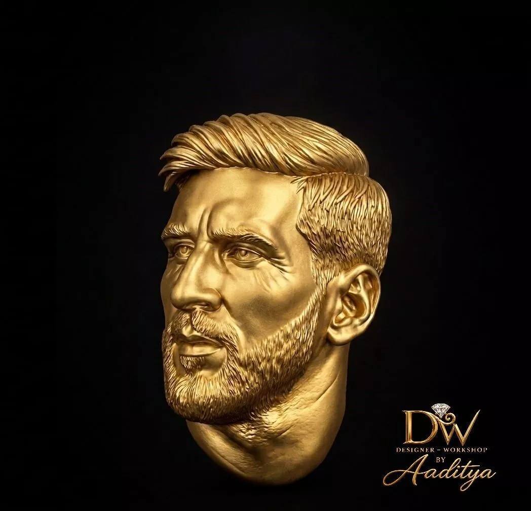 Messi Portrait Pendant 3D print model