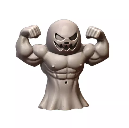 Buff Ghost Figurine Muscle Halloween 3D print model