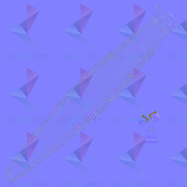 Snake Low-poly 3D model_9